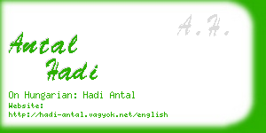 antal hadi business card